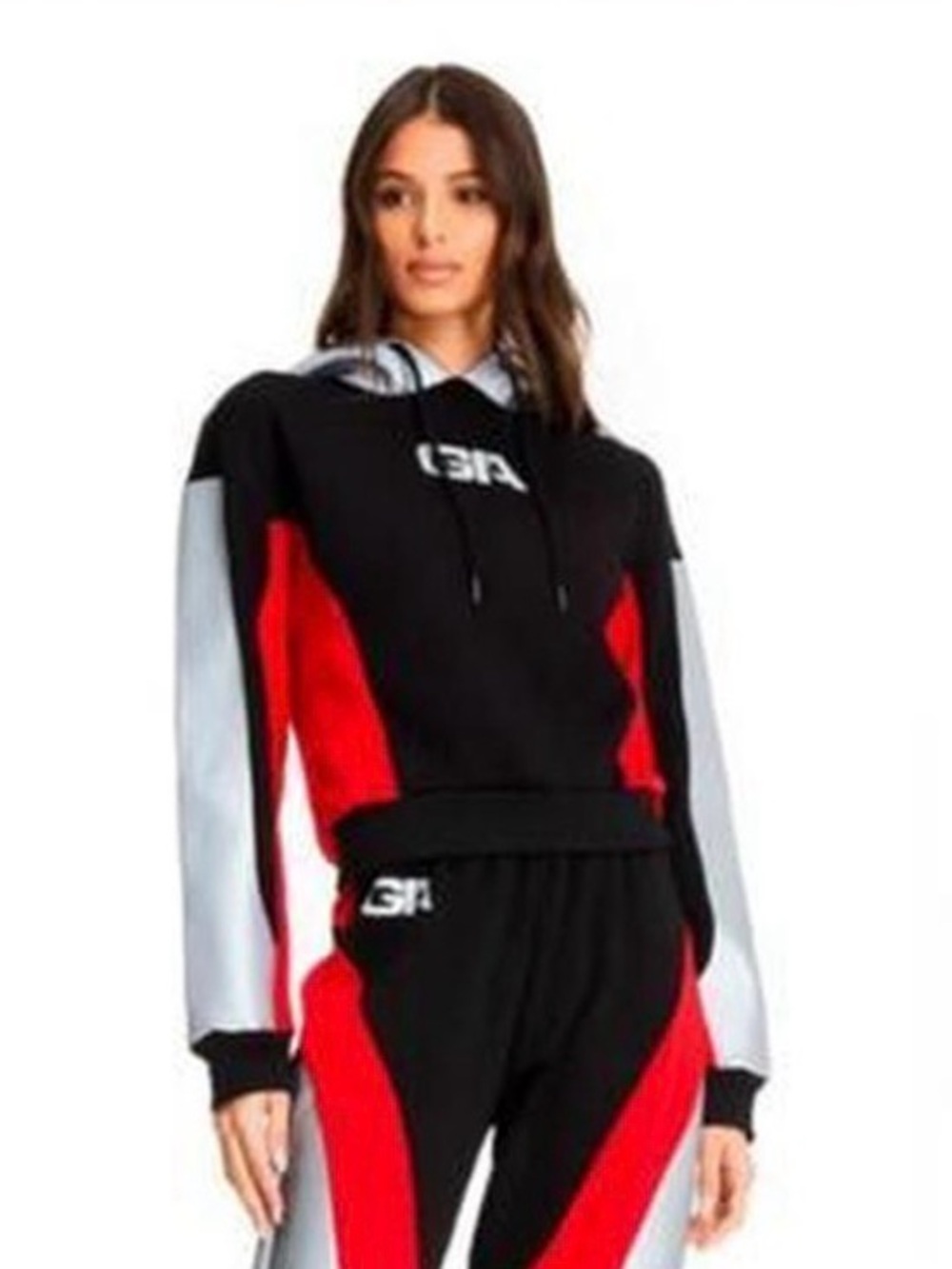 I.AM.GIA Sabrina reflective black and red hoodie